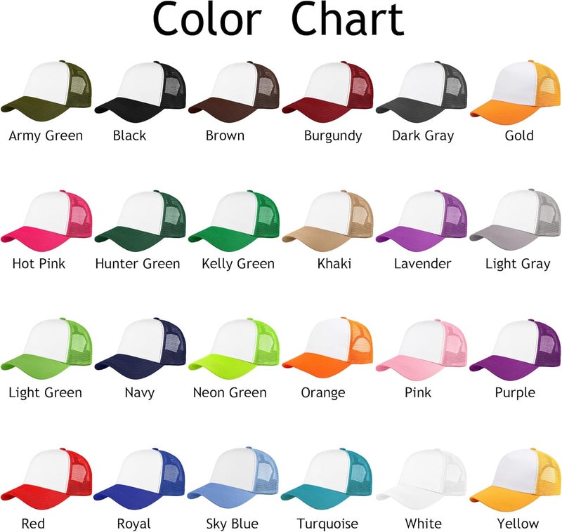 Falari 5-Panel Mesh Baseball Cap, Trucker Hat, Structured Plain Design, Cotton, Adjustable Size - Image 2